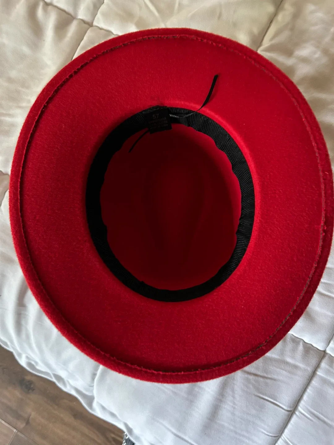 Red Fedora Hat - Size 57 image indicator(3)