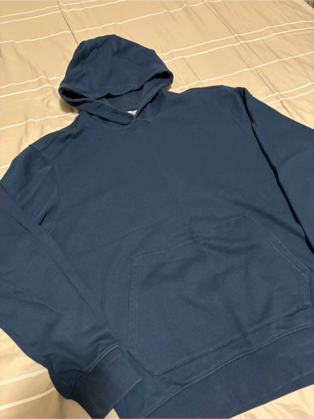 Blank basic blue hoodie and black hoodie thumbnail