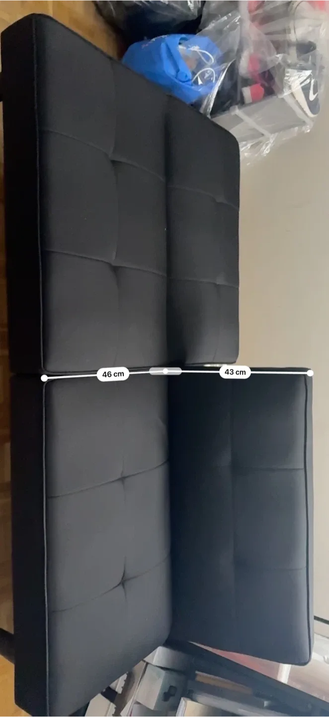 Black Futon Sofa Bed - 169cm x 98cm image indicator(4)