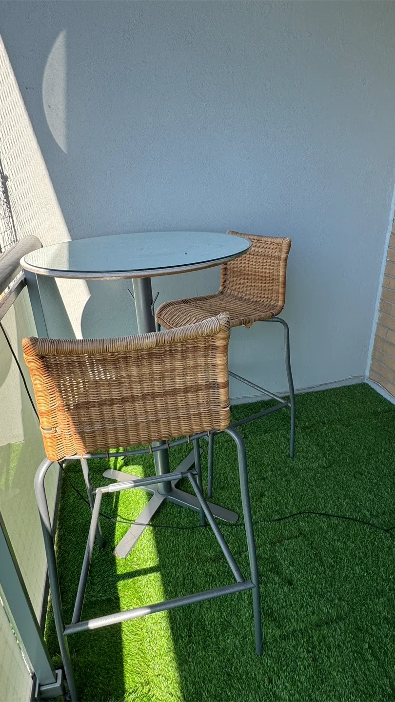 Wicker Bar Stools and Table Set image indicator(3)