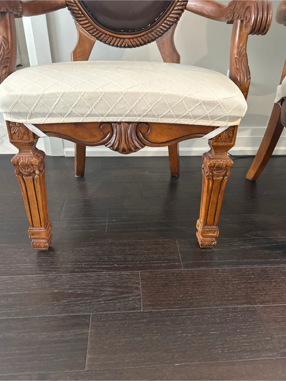 Wooden Dining Table with 8  Chairs image indicator(9)