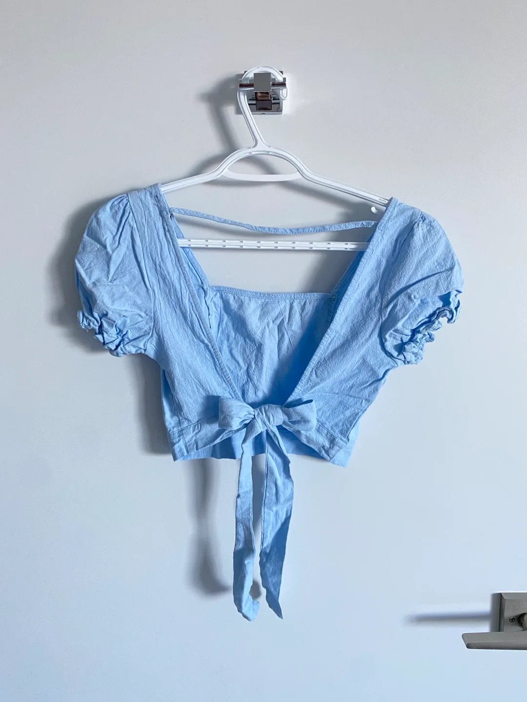 100% Cotton Cute Blue Bow Top image indicator(3)