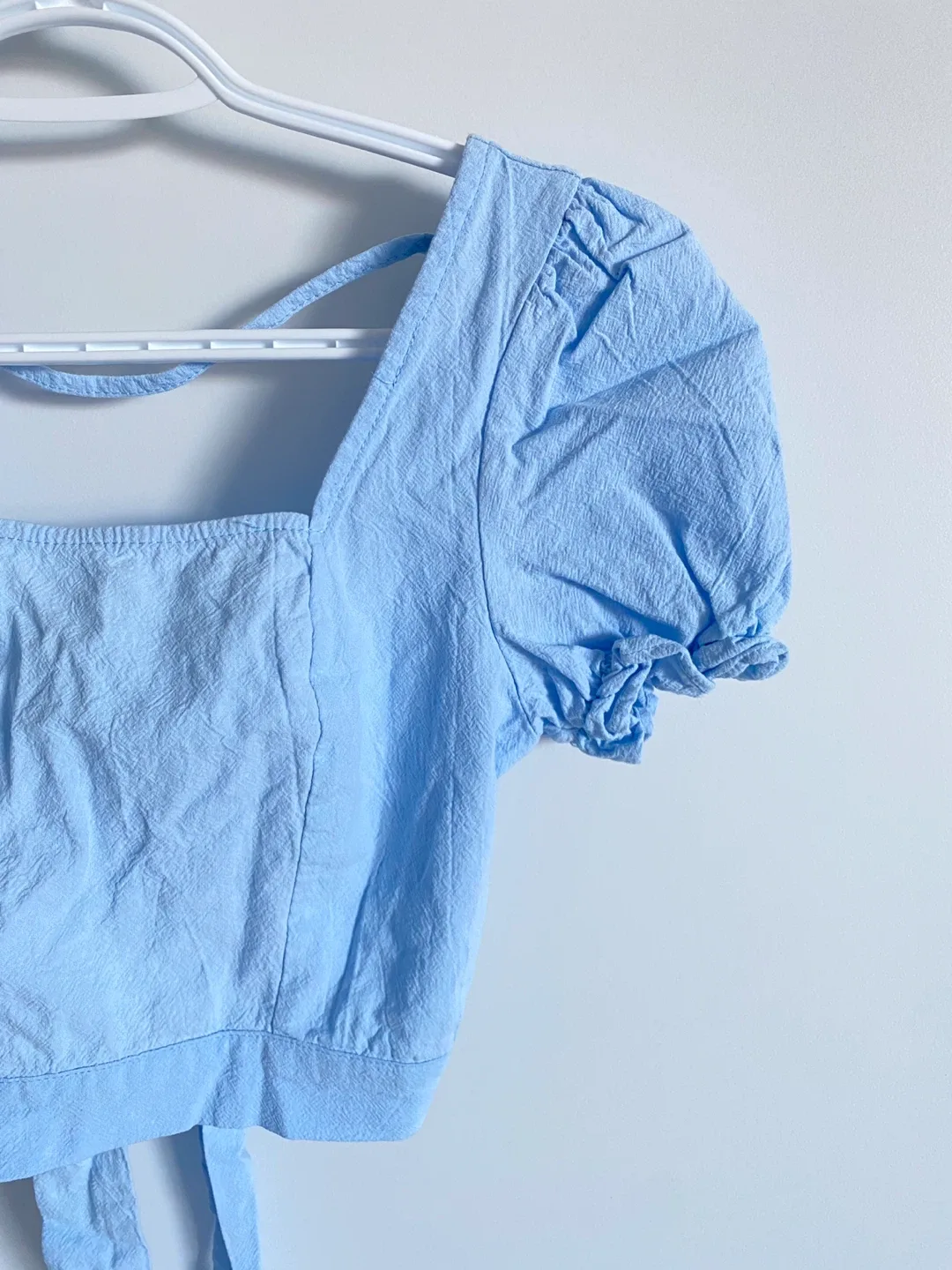 100% Cotton Cute Blue Bow Top image indicator(4)