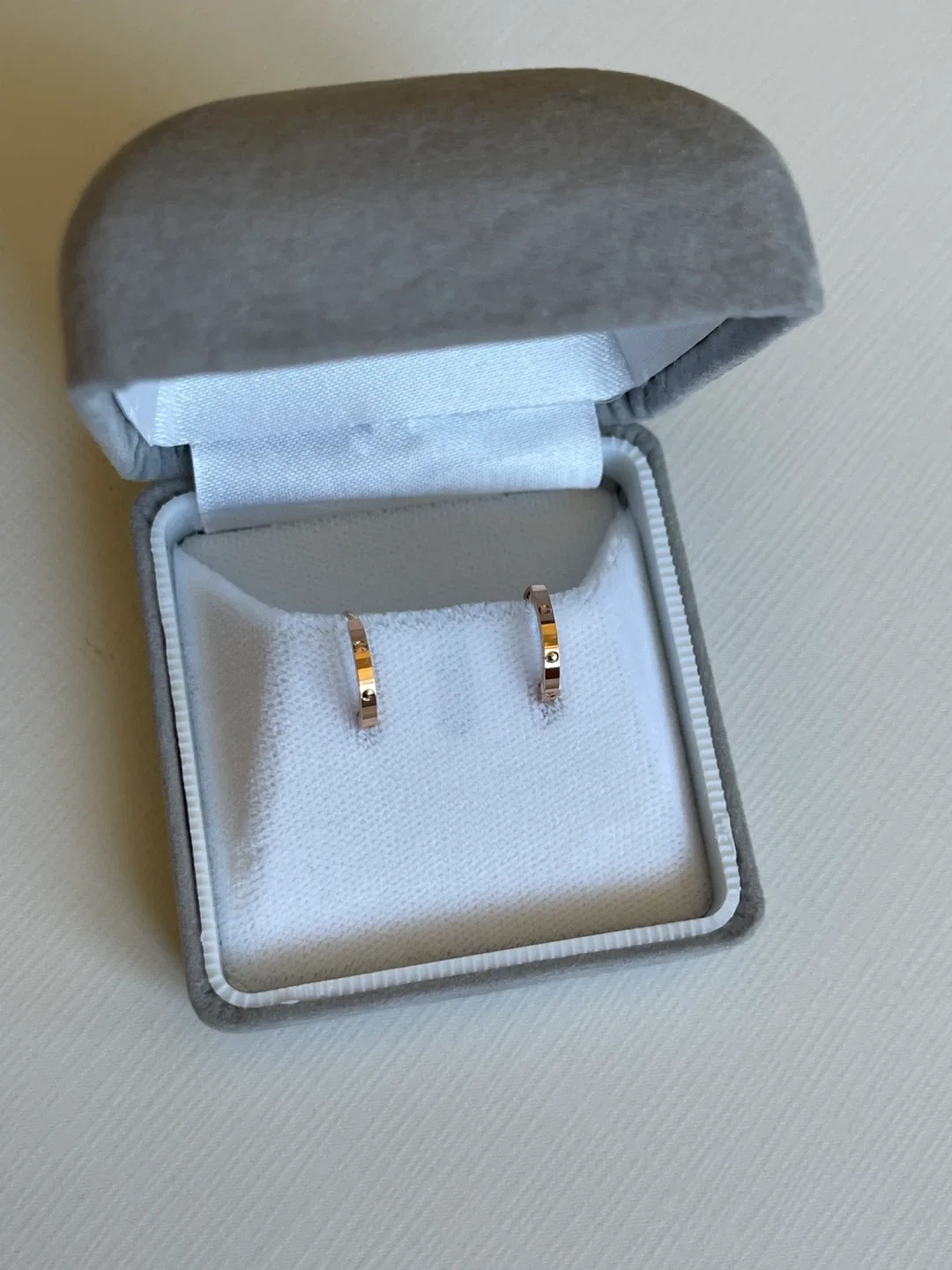 18K Rose Gold Hoop Earrings (Brand New) image indicator(3)
