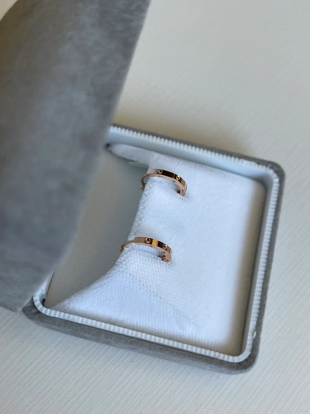 18K Rose Gold Hoop Earrings (Brand New) image indicator(2)