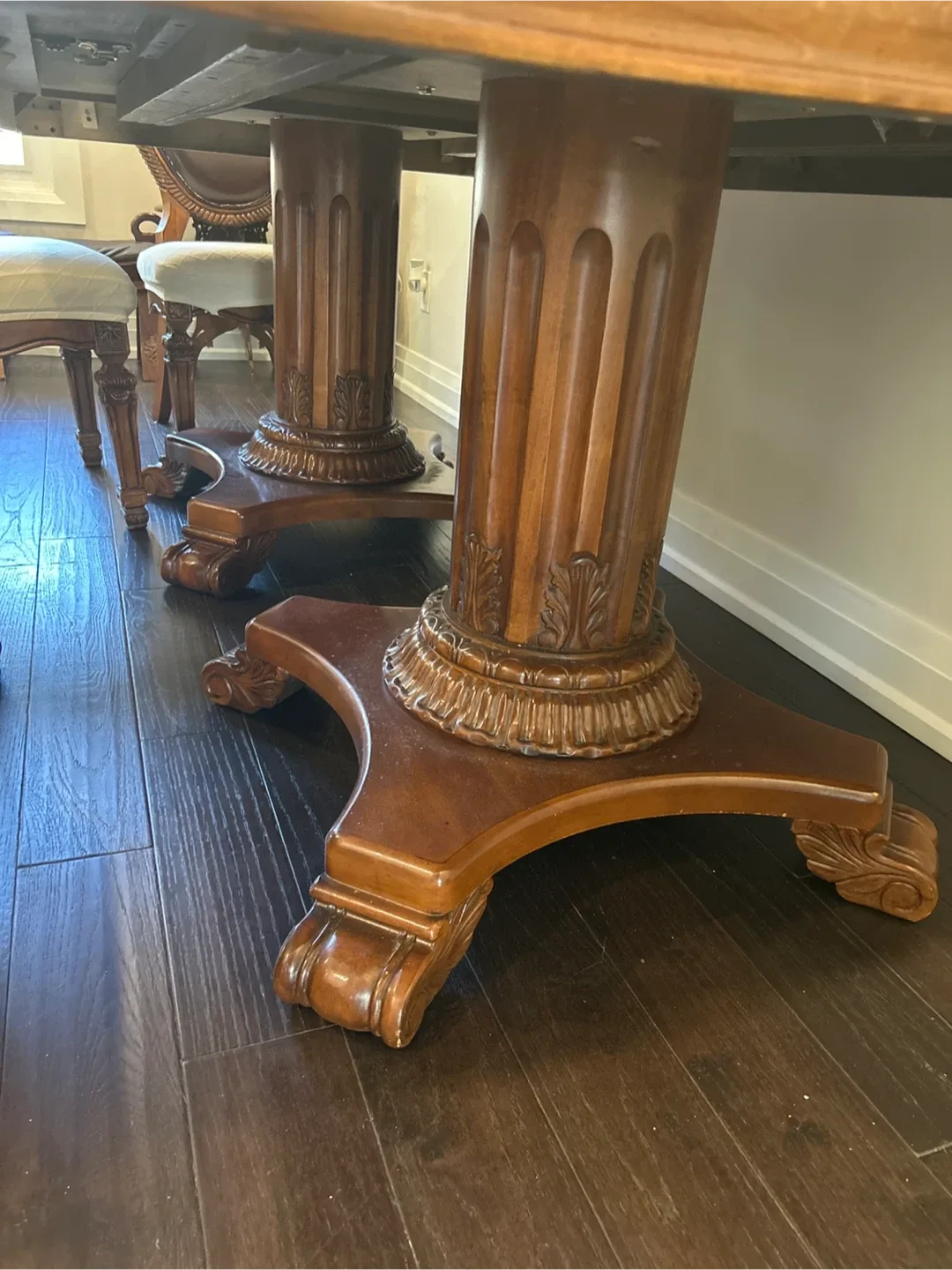 Wooden Dining Table with 8  Chairs image indicator(10)