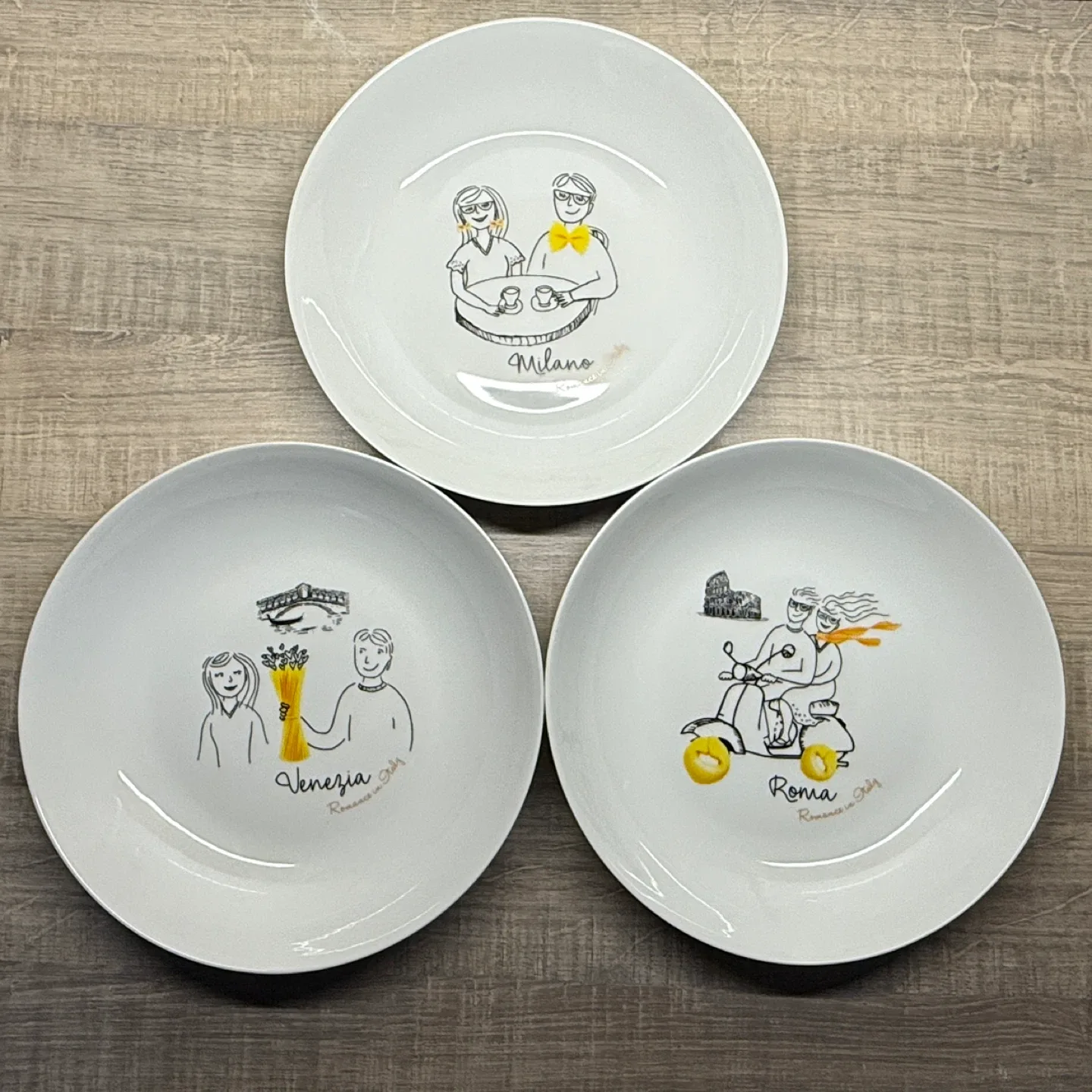Porcelain Pasta Plates - Set of 3 thumbnail