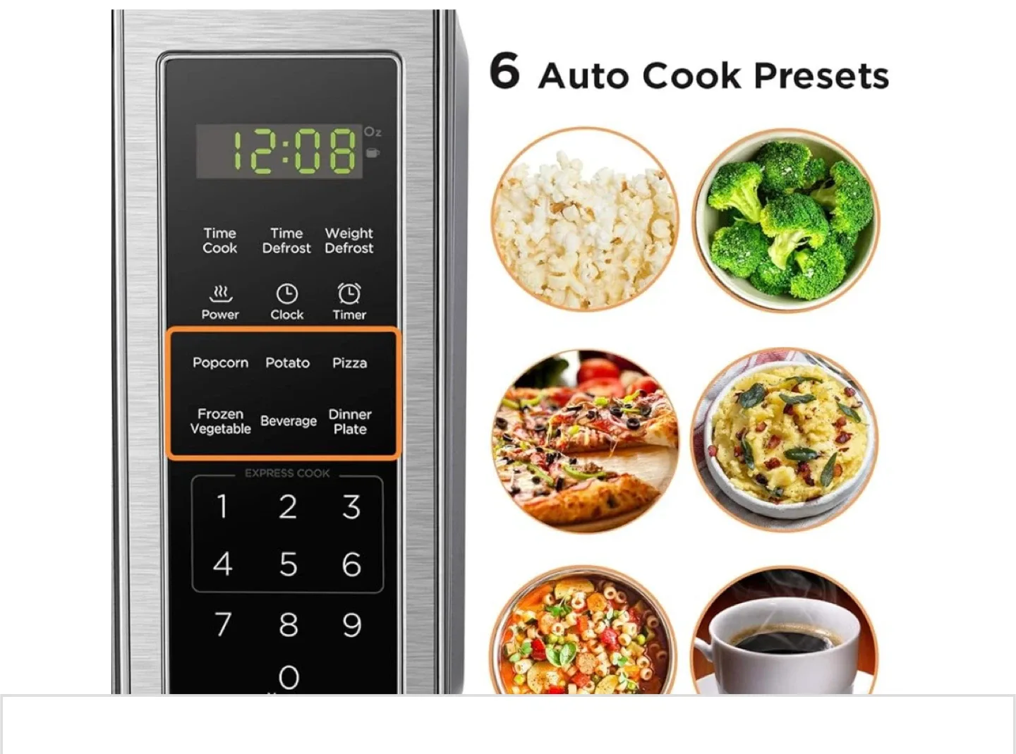 Black+Decker EM720CB7 Microwave - Stainless Steel image indicator(3)