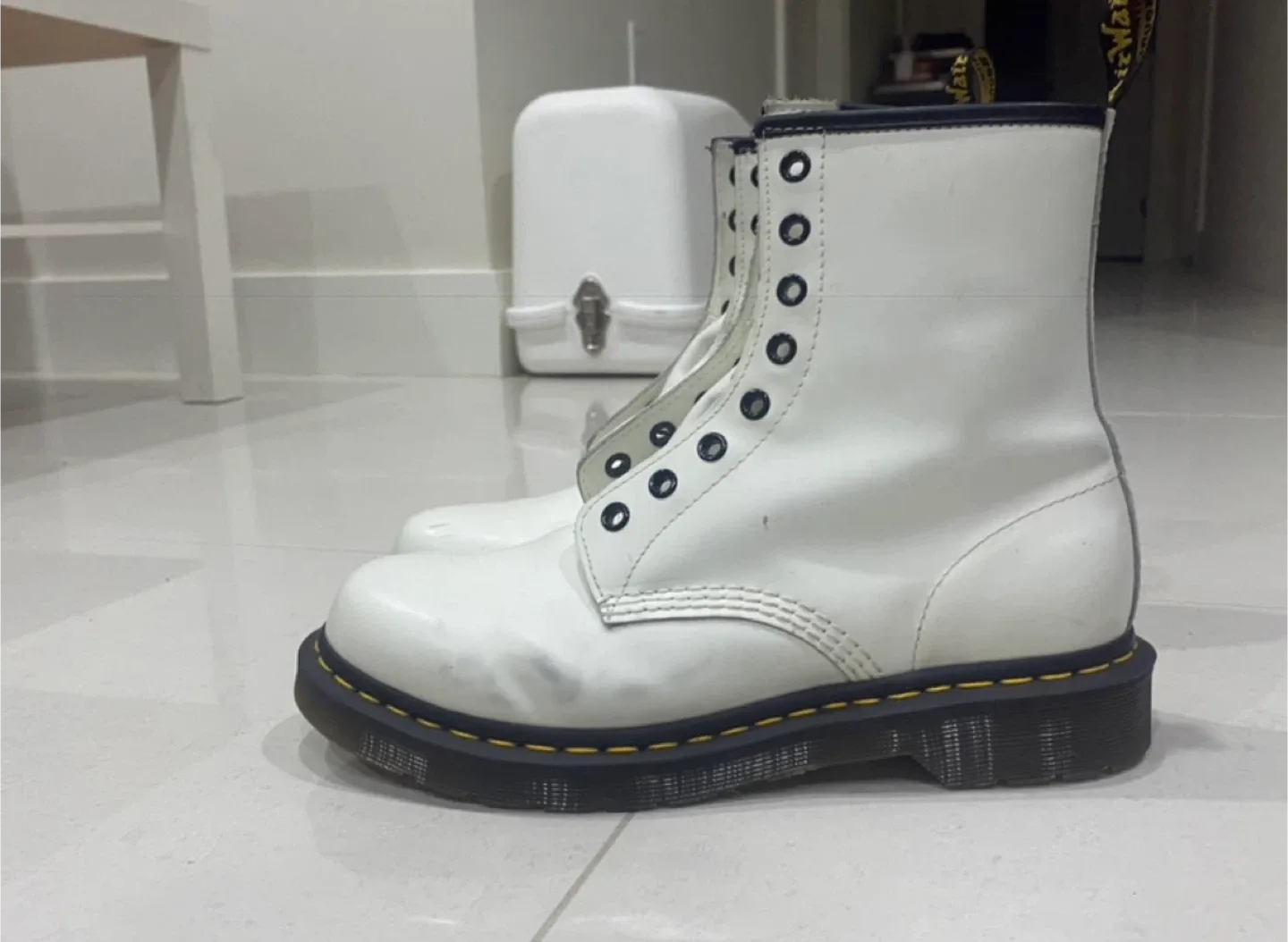 Dr. Martens White Combat Boots image indicator(3)