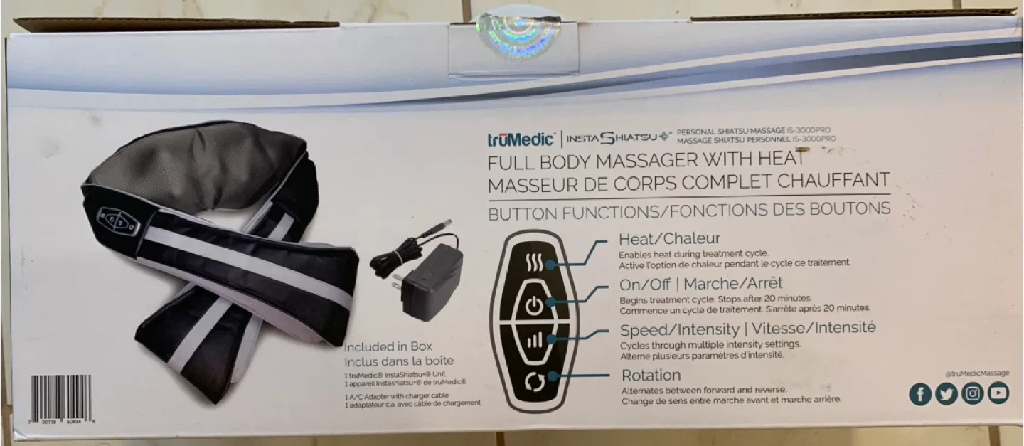🥕truMedic InstaShiatsu+ IS-3000PRO Full Body Massager image indicator(4)