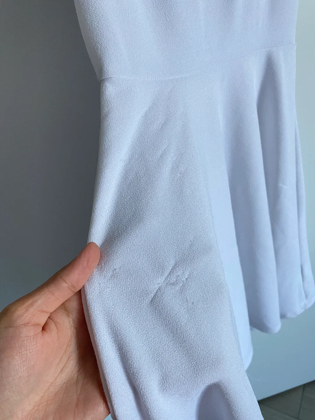 White Off-the-Shoulder Skater Flare Dress image indicator(4)