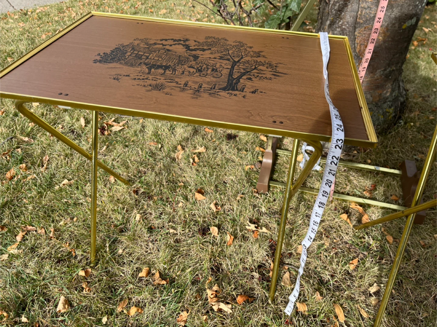 Vintage TV Tray Tables, Set of 2 with Stand - photo 5