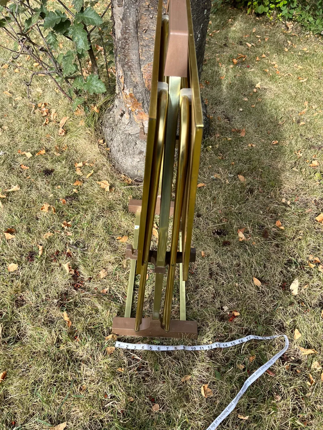 Vintage TV Tray Tables, Set of 2 with Stand image indicator(9)