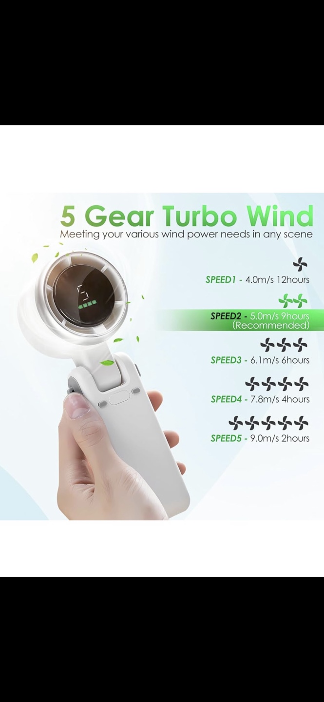Portable Handheld Mini Turbo Fan - photo 4