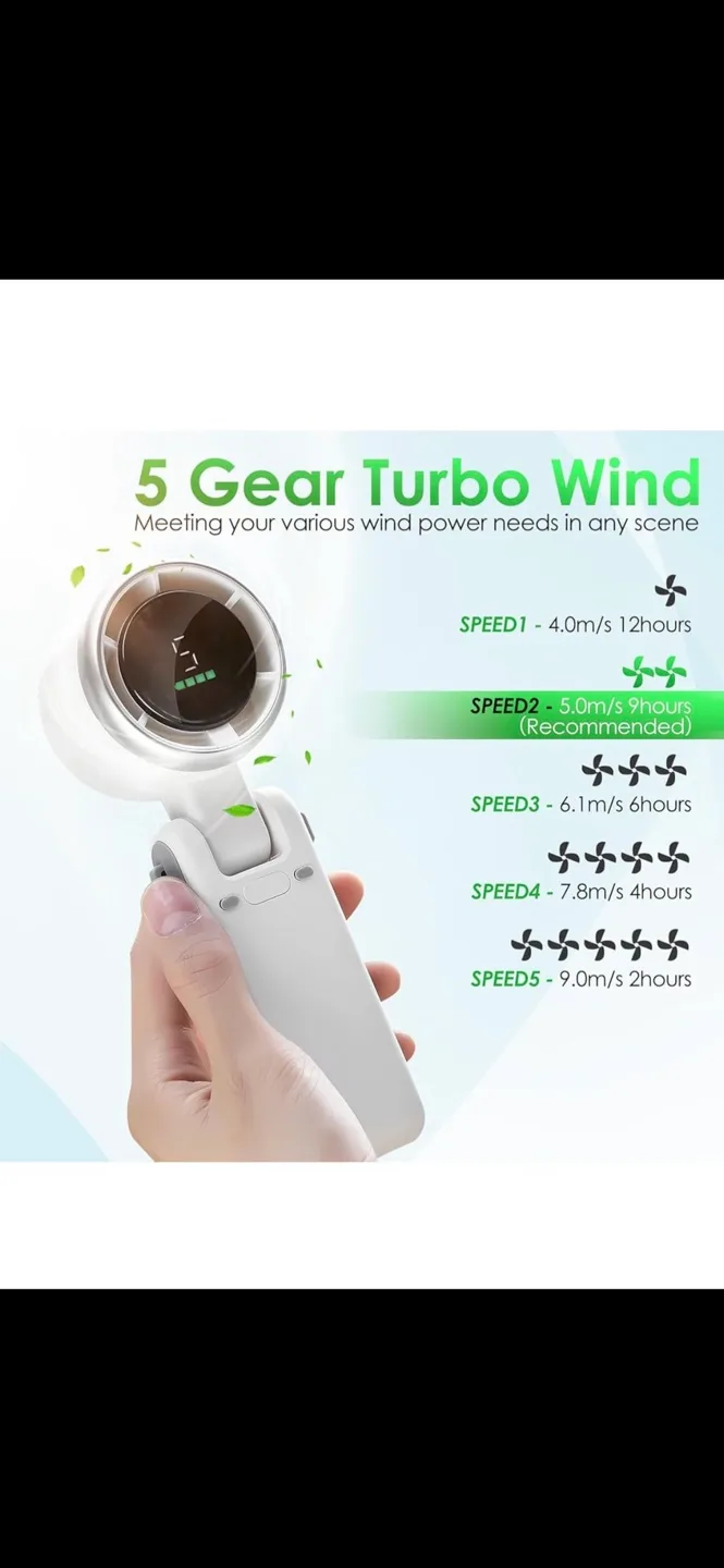 Portable Handheld Mini Turbo Fan image indicator(4)