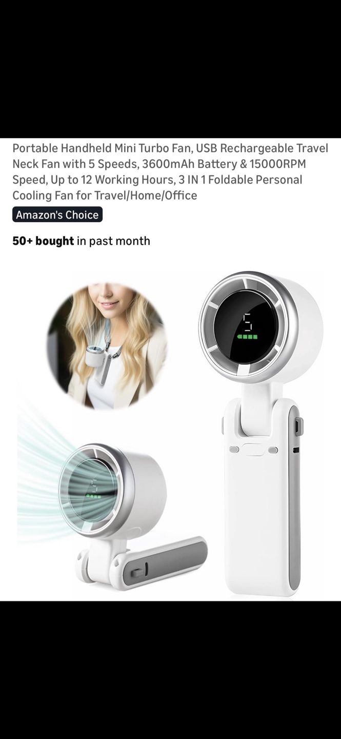 Portable Handheld Mini Turbo Fan