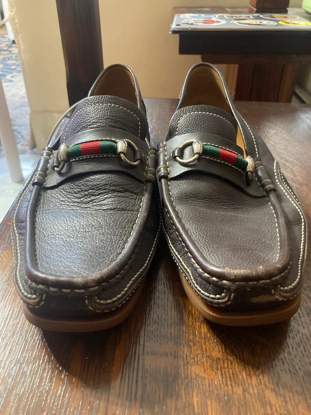 Gucci Brown Leather Loafers 11.5D final price! image indicator(5)