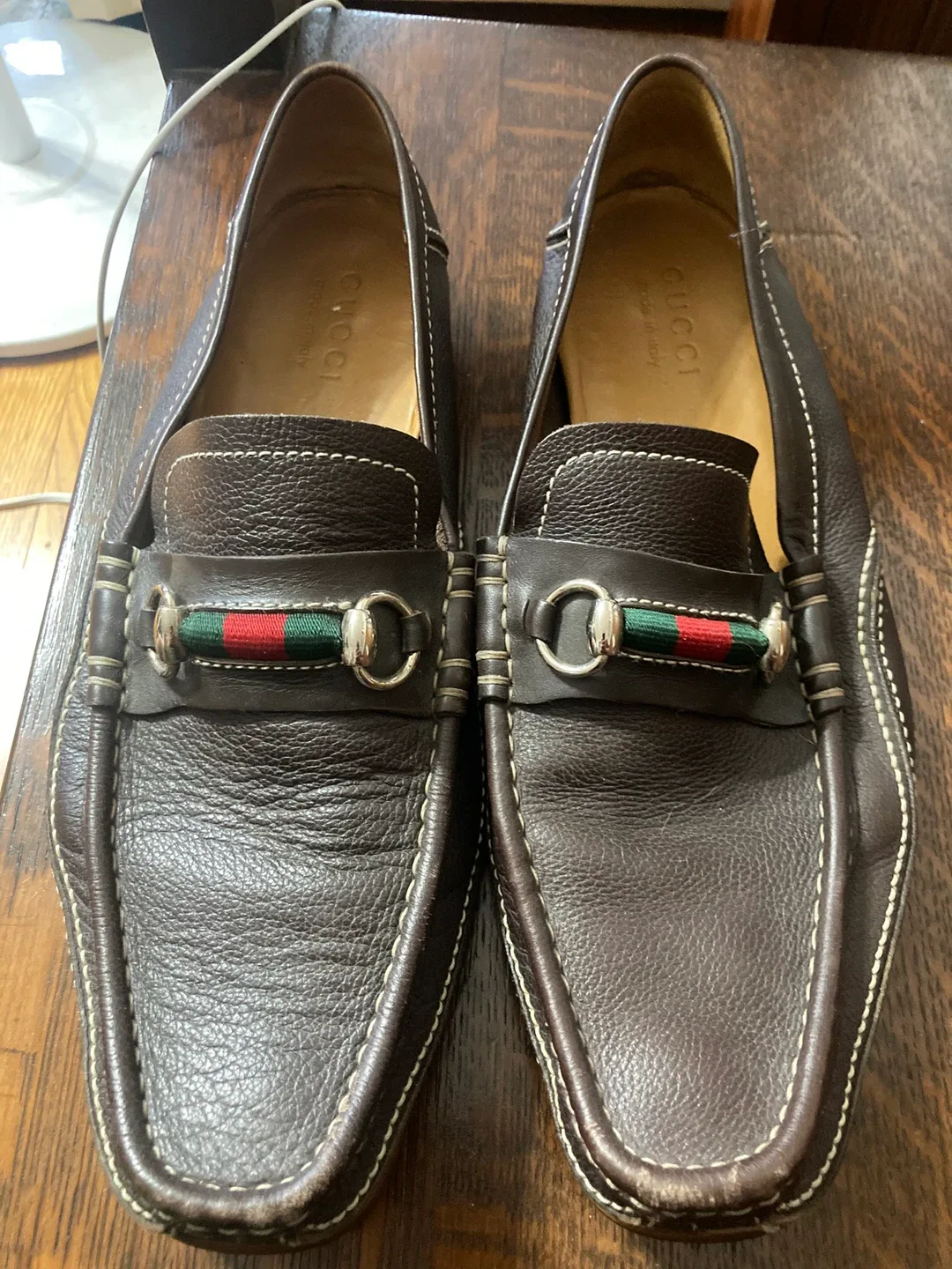 Gucci Brown Leather Loafers 11.5D final price! image indicator(6)