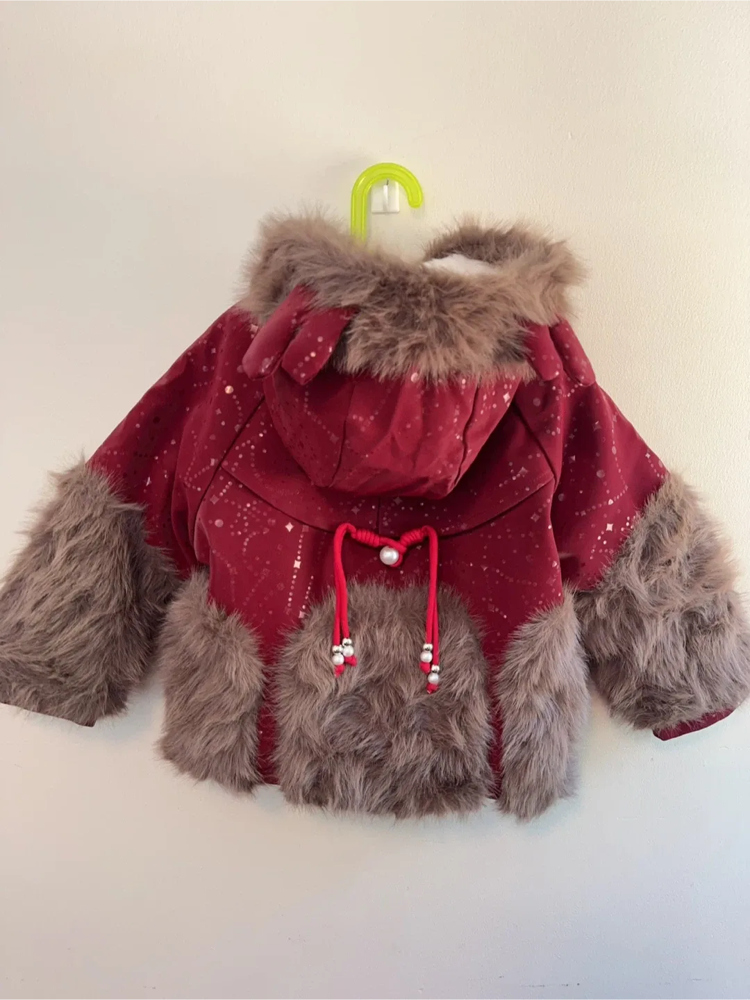 Red Dragon Fur Trimmed Toddler Winter Coat image indicator(4)
