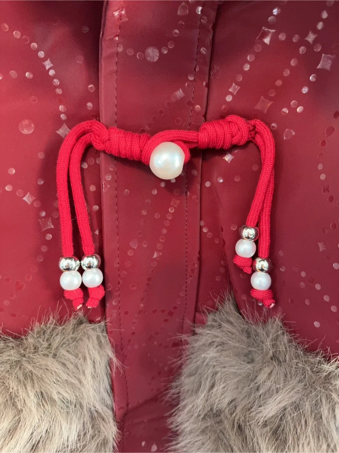 Red Dragon Fur Trimmed Toddler Winter Coat image indicator(2)