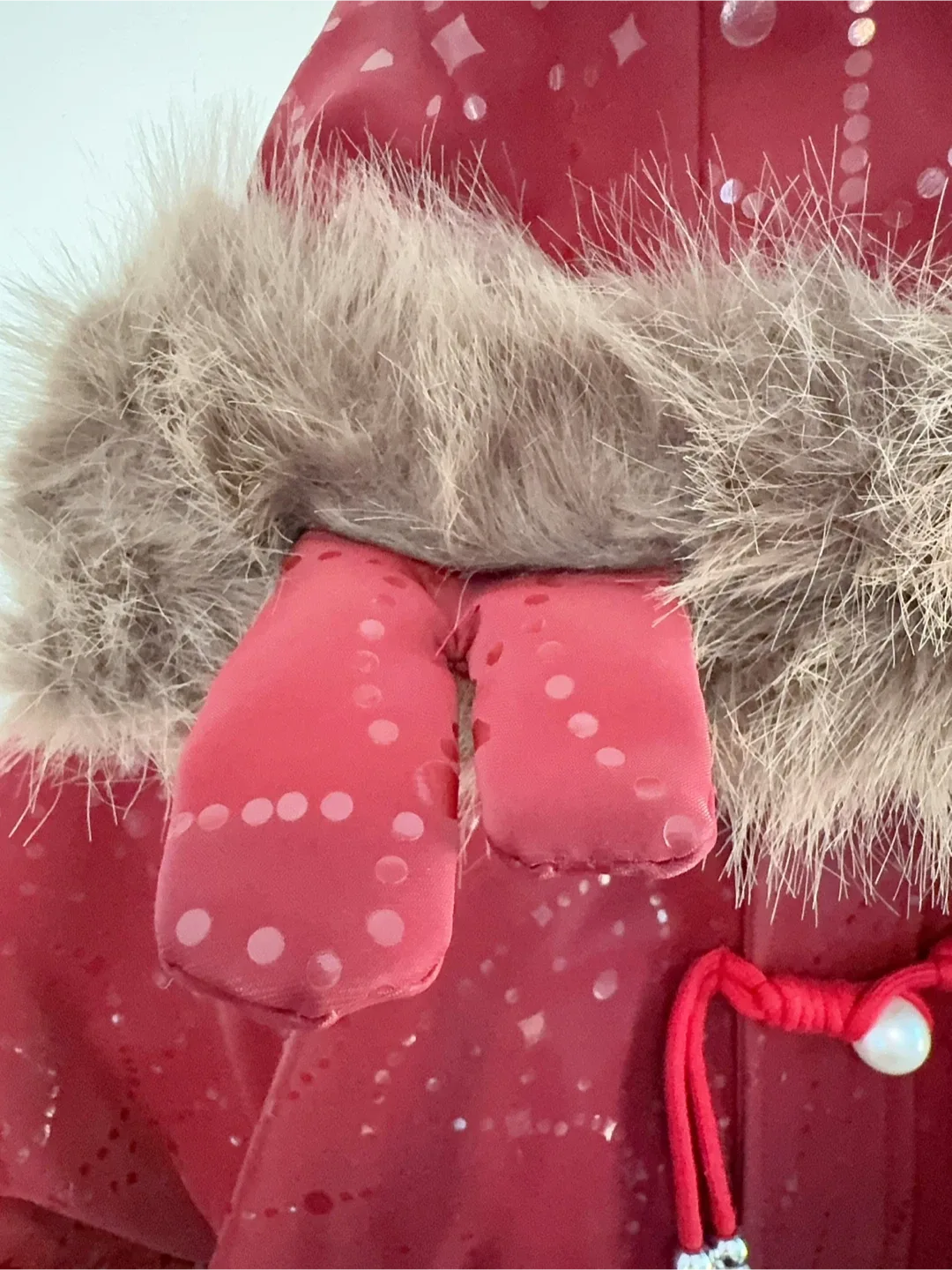 Red Dragon Fur Trimmed Toddler Winter Coat image indicator(3)