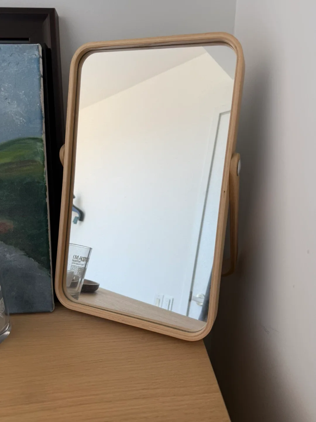 IKEA IKORNNES Table Mirror, Ash, 27x40 cm thumbnail