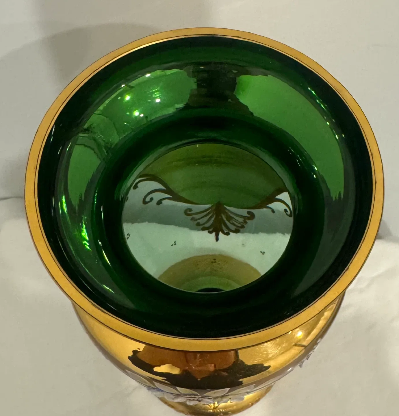 Gold & Green Floral Vase image indicator(3)