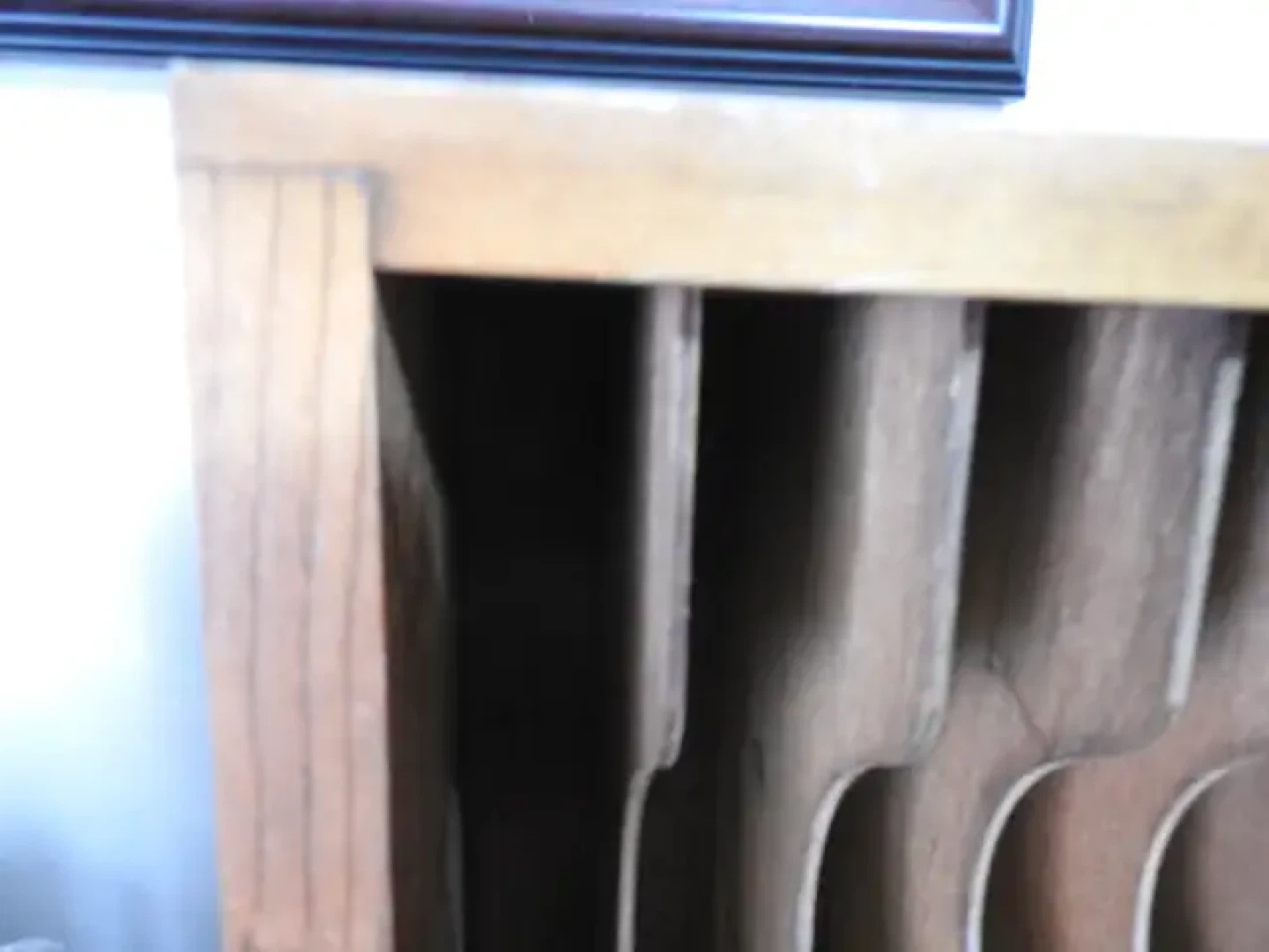 Vintage Wood slot mail organizer - photo 3