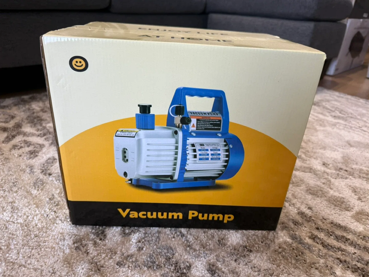 VIVOHOME 110V 1/2 HP 5CFM Vacuum Pump - New in Box! image indicator(9)
