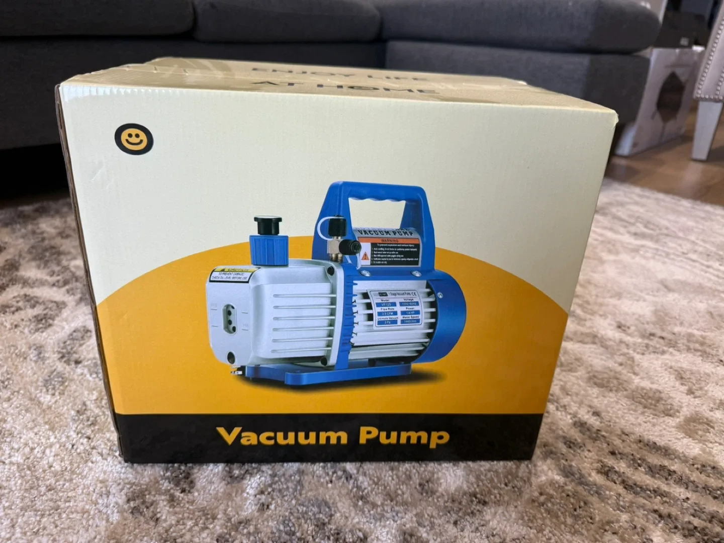 VIVOHOME 110V 1/2 HP 5CFM Vacuum Pump - New in Box! image indicator(8)