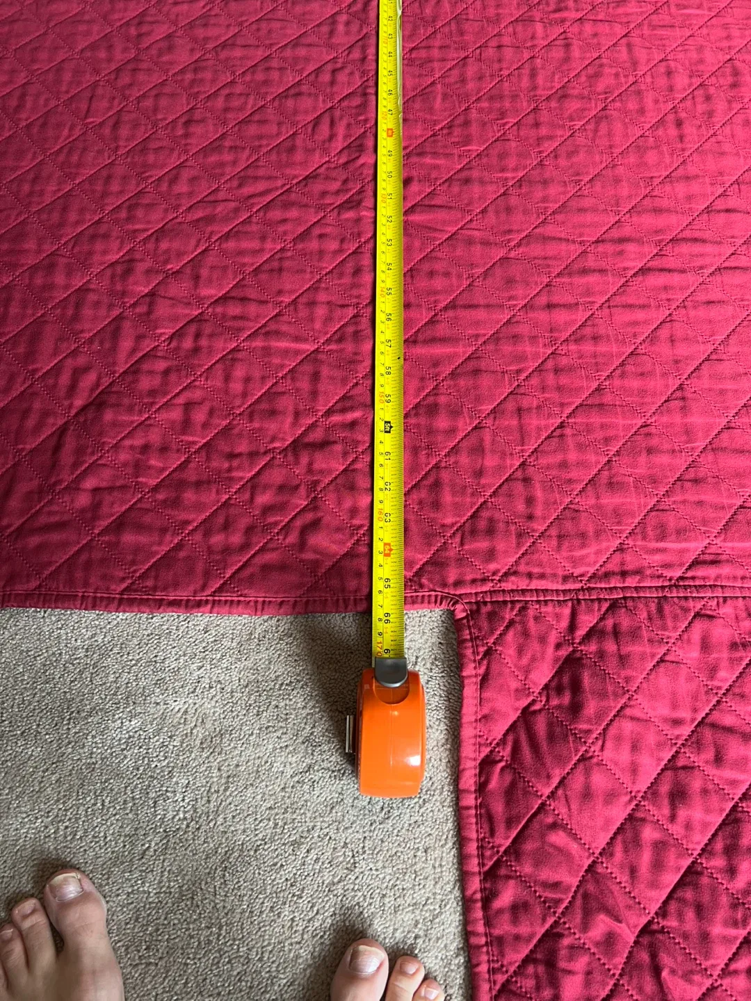 Red Quilted Sofa Cover image indicator(4)