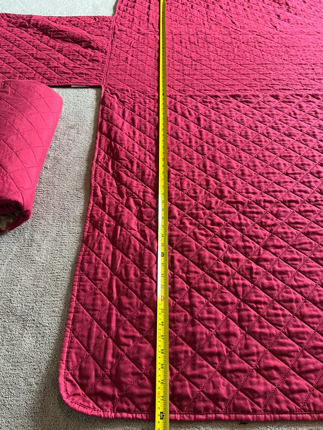 Red Quilted Sofa Cover image indicator(3)