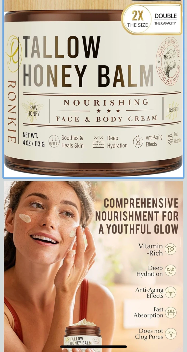 Tallow Honey Balm moisturizer Face & Body Cream - photo 5