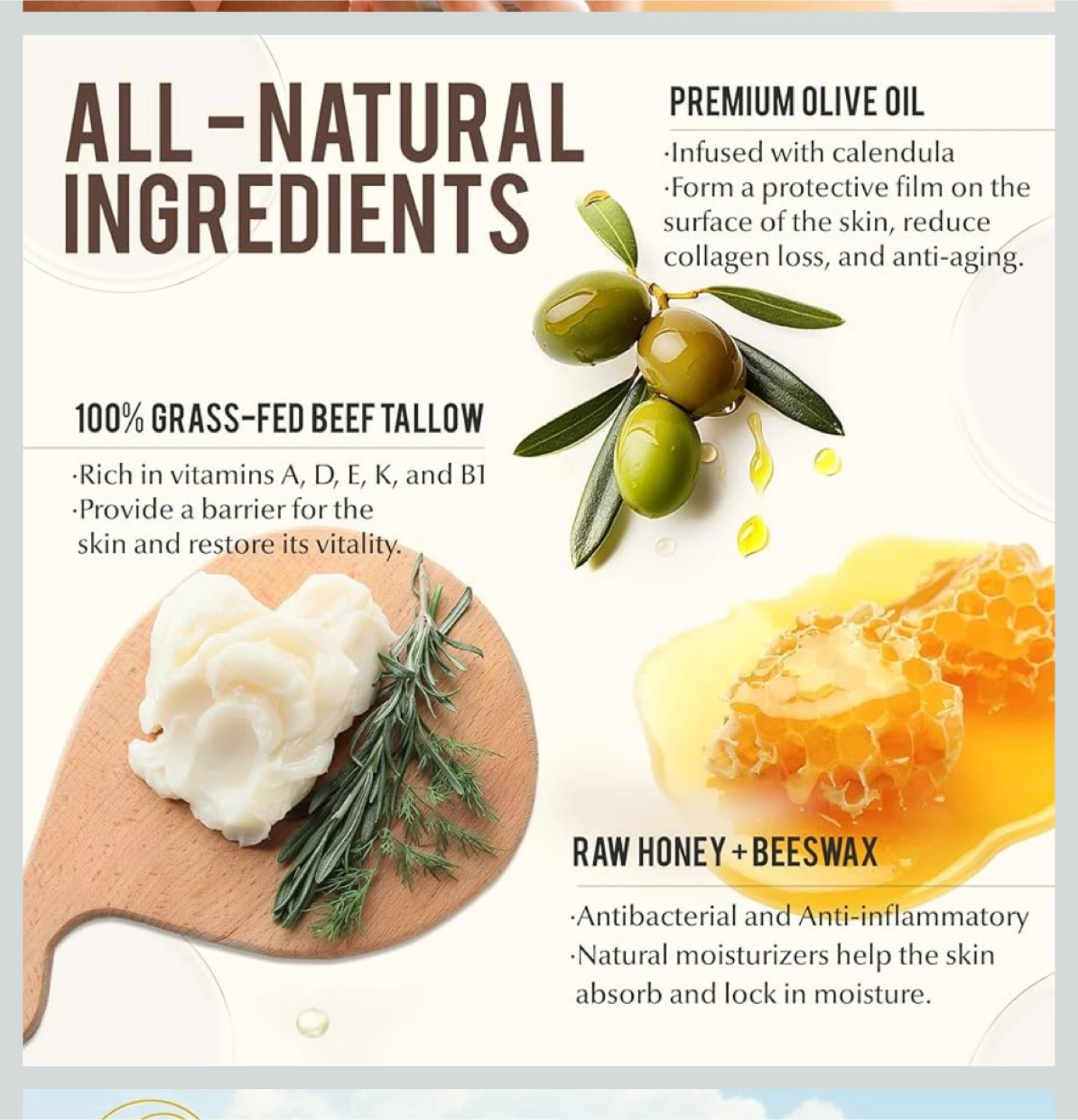 Tallow Honey Balm moisturizer Face & Body Cream - photo 4