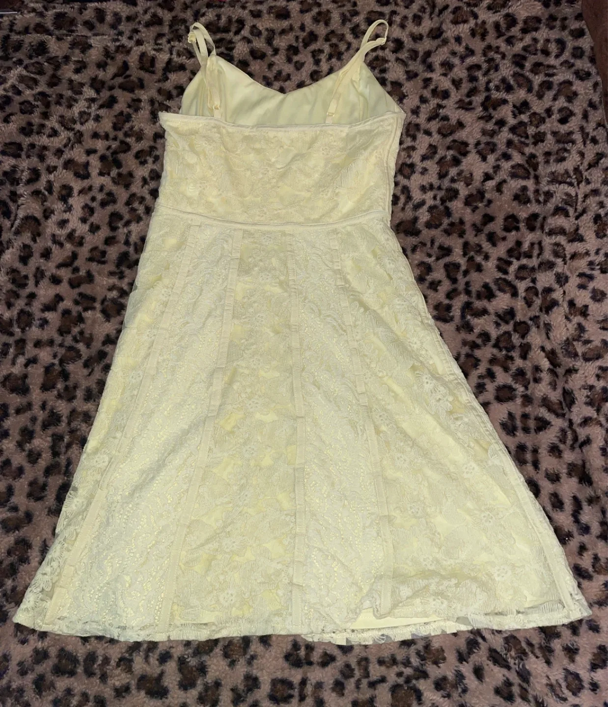 Suzy Shier Yellow Lace Dress image indicator(2)