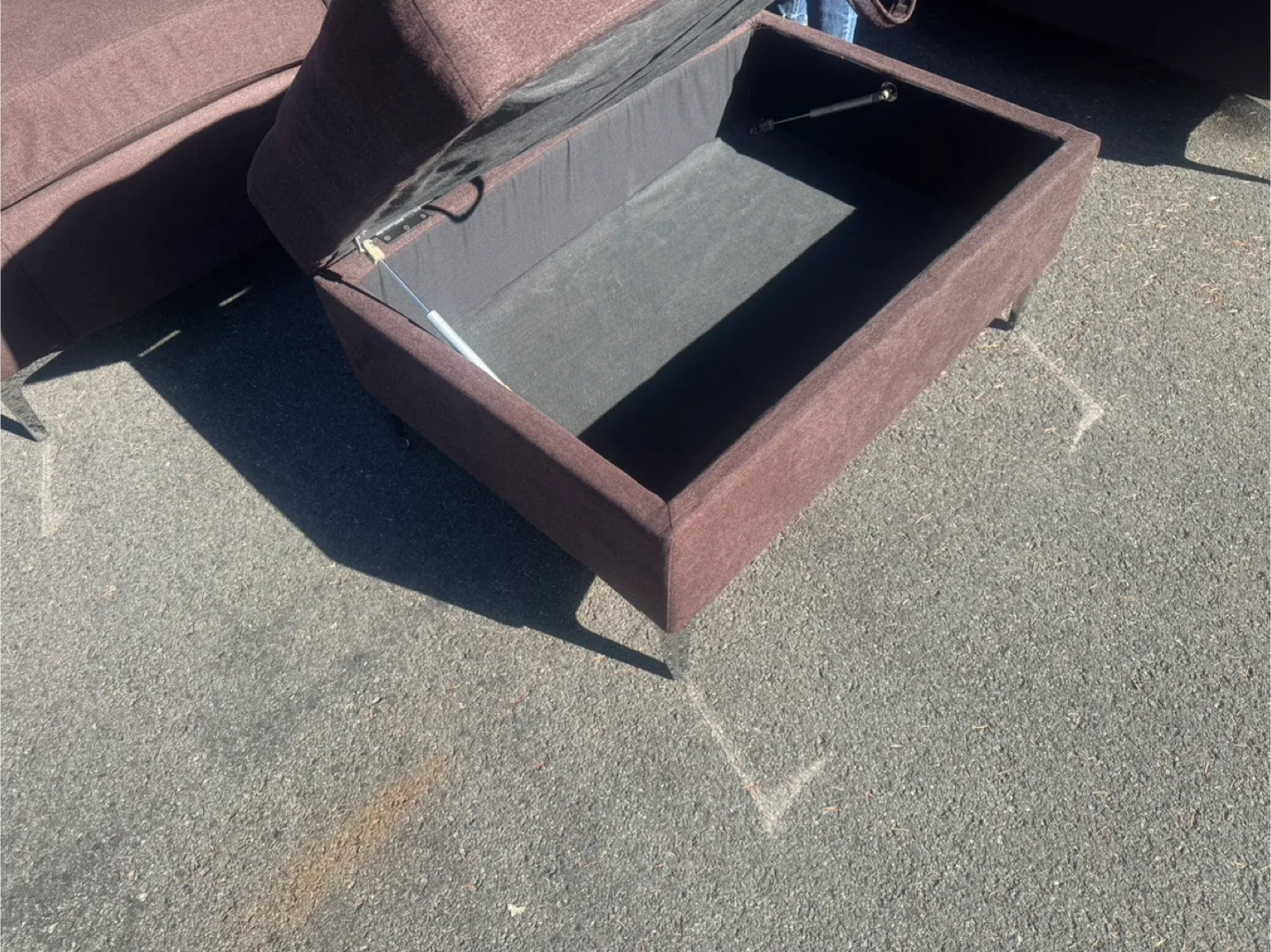 Brown Sectional Couch with Ottoman image indicator(4)