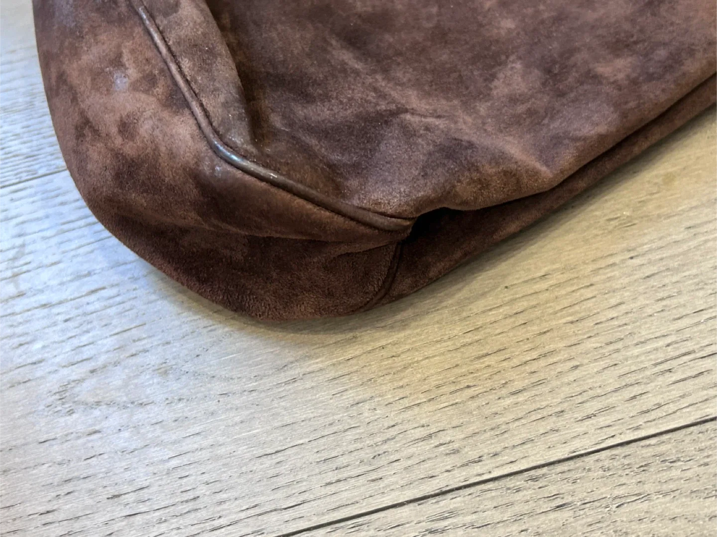 Salvatore Ferragamo Brown Suede Shoulder Bag image indicator(9)