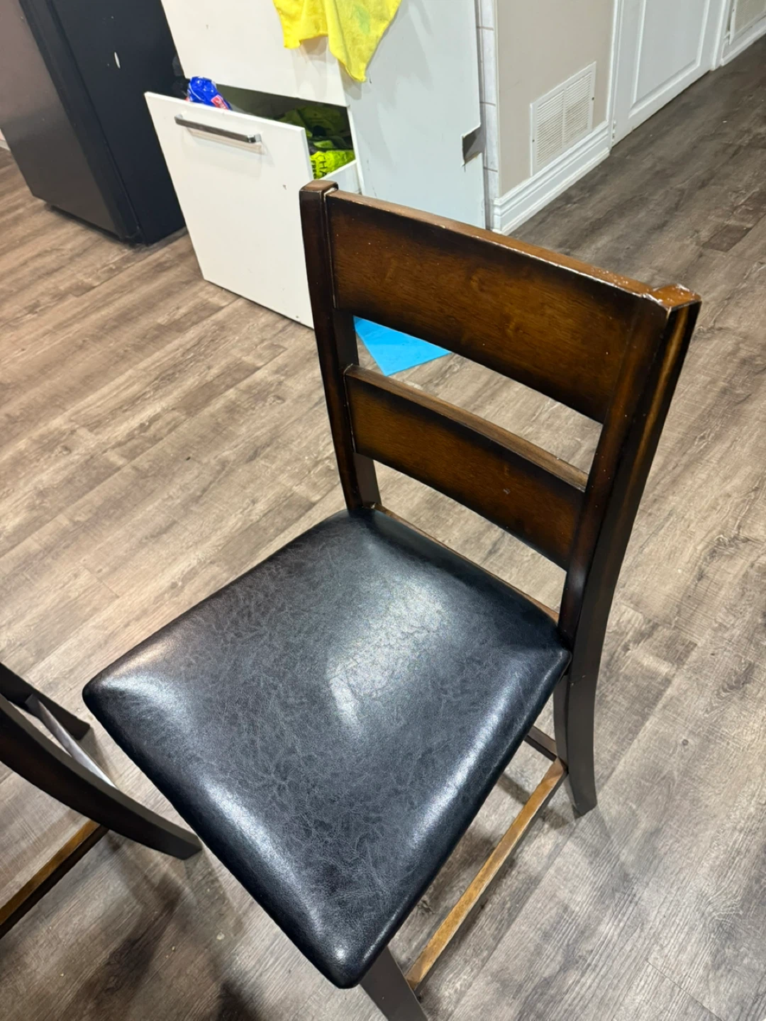 Dining Table with 4 Chairs - Wood & Black - photo 4