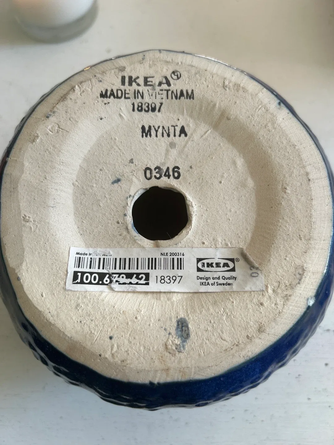 Vintage IKEA MYNTA Blue Ceramic Sea Urchin image indicator(2)