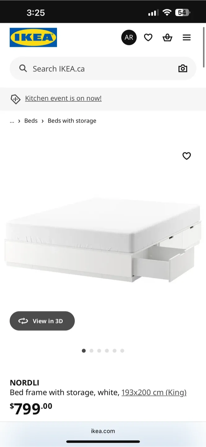 White King Bed Frame +  Slatted bed base w/ Storage image indicator(5)