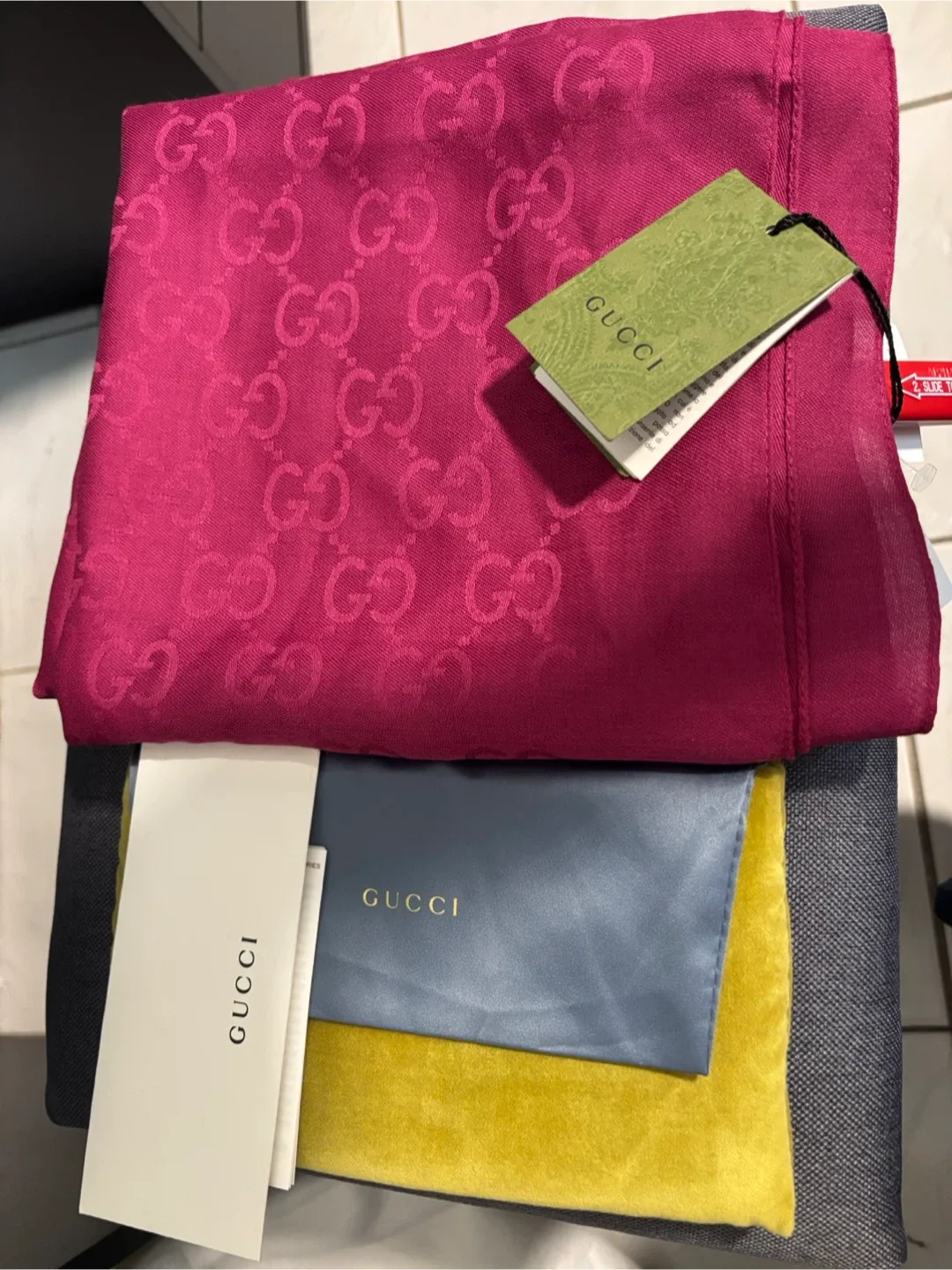 Gucci Scarf - Pink thumbnail