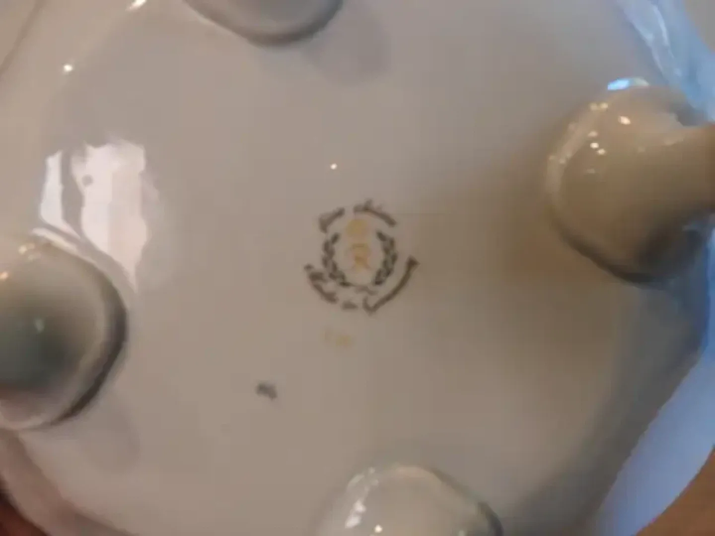 Antique Royal Dux Bowl with Floral Design image indicator(3)