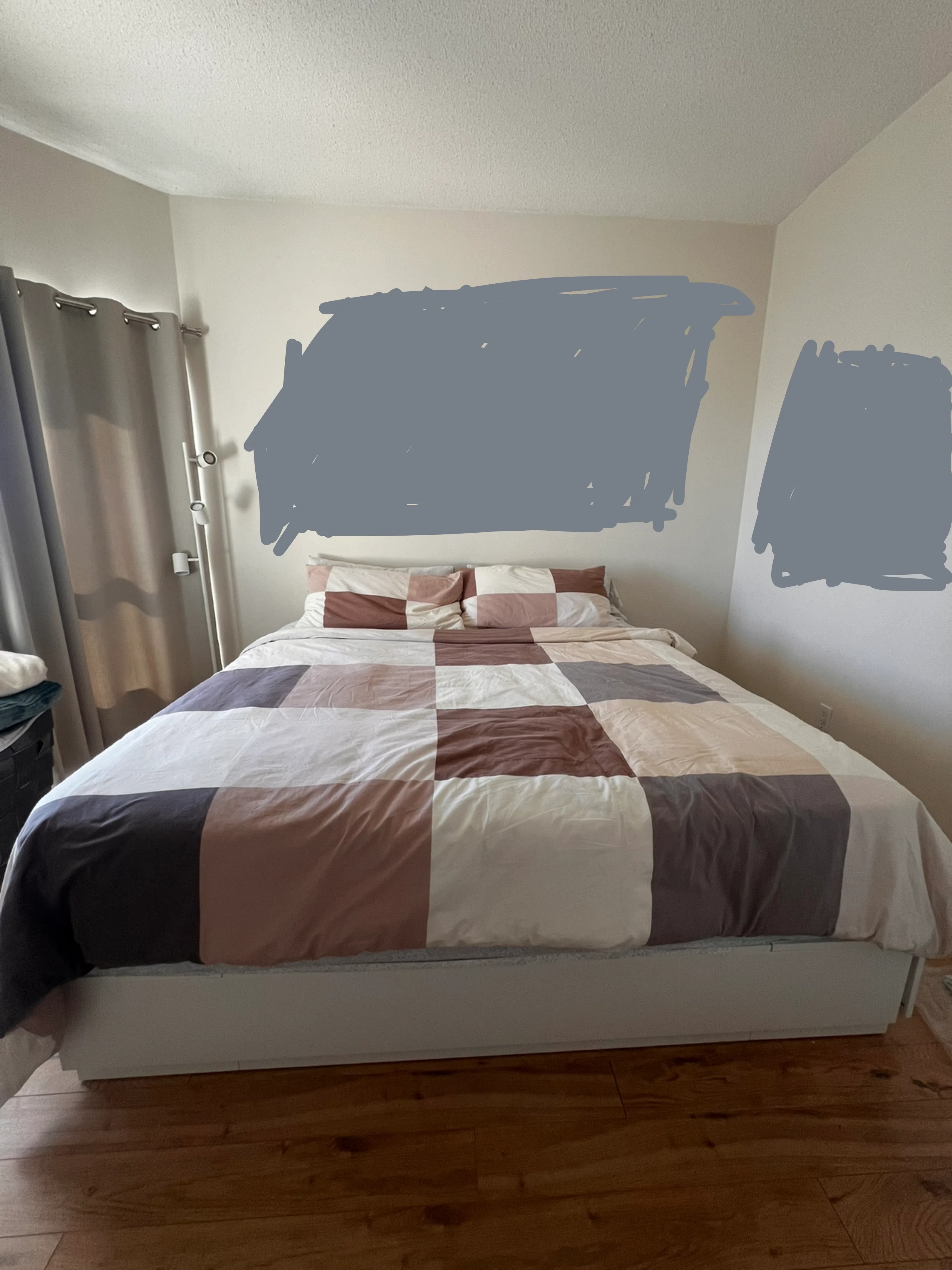 White King Bed Frame +  Slatted bed base w/ Storage thumbnail