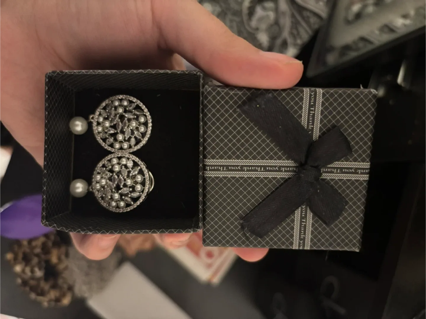 Pearl Stud Earrings with Box thumbnail