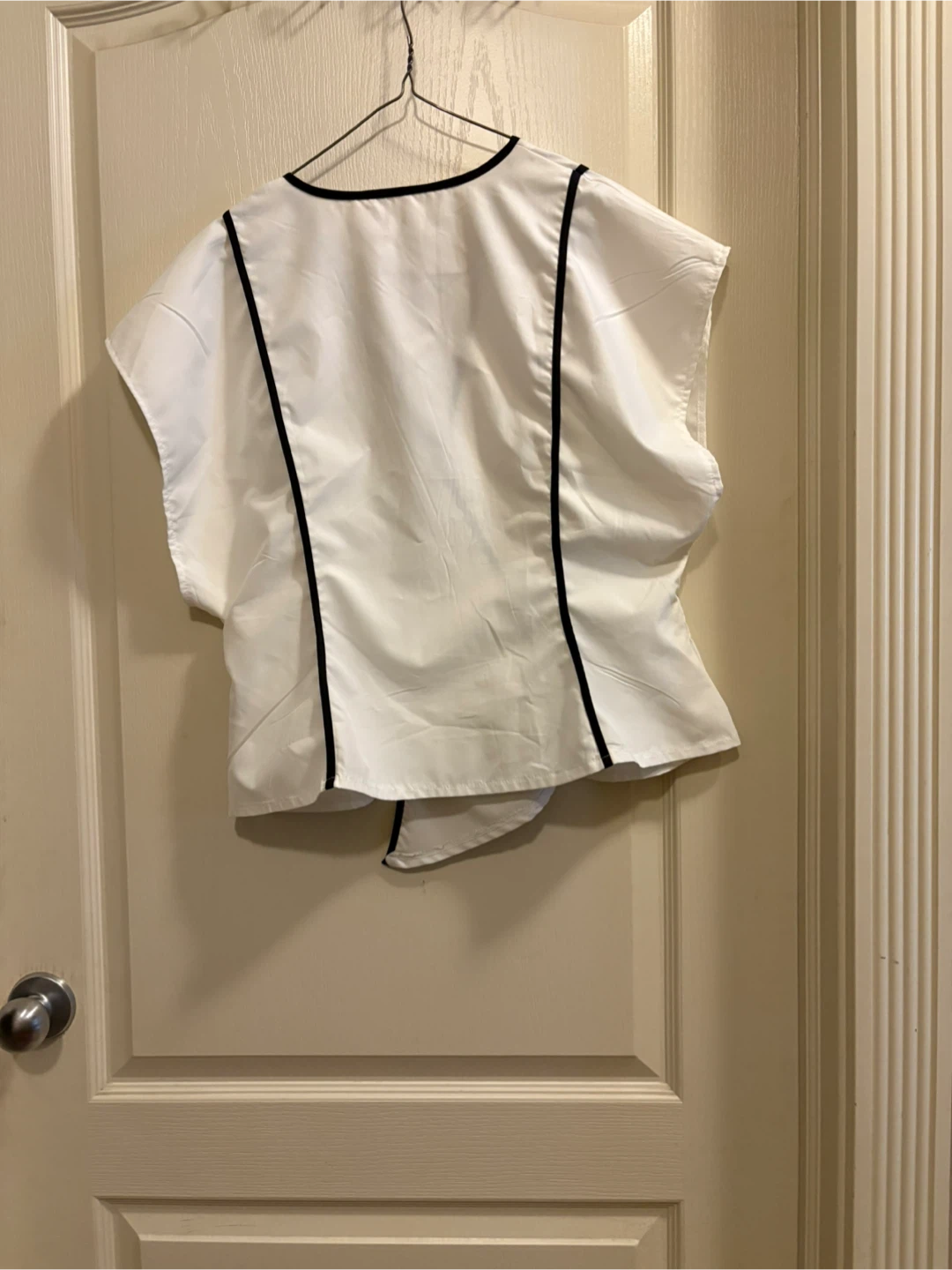 White & Black Trim Blouse - photo 2