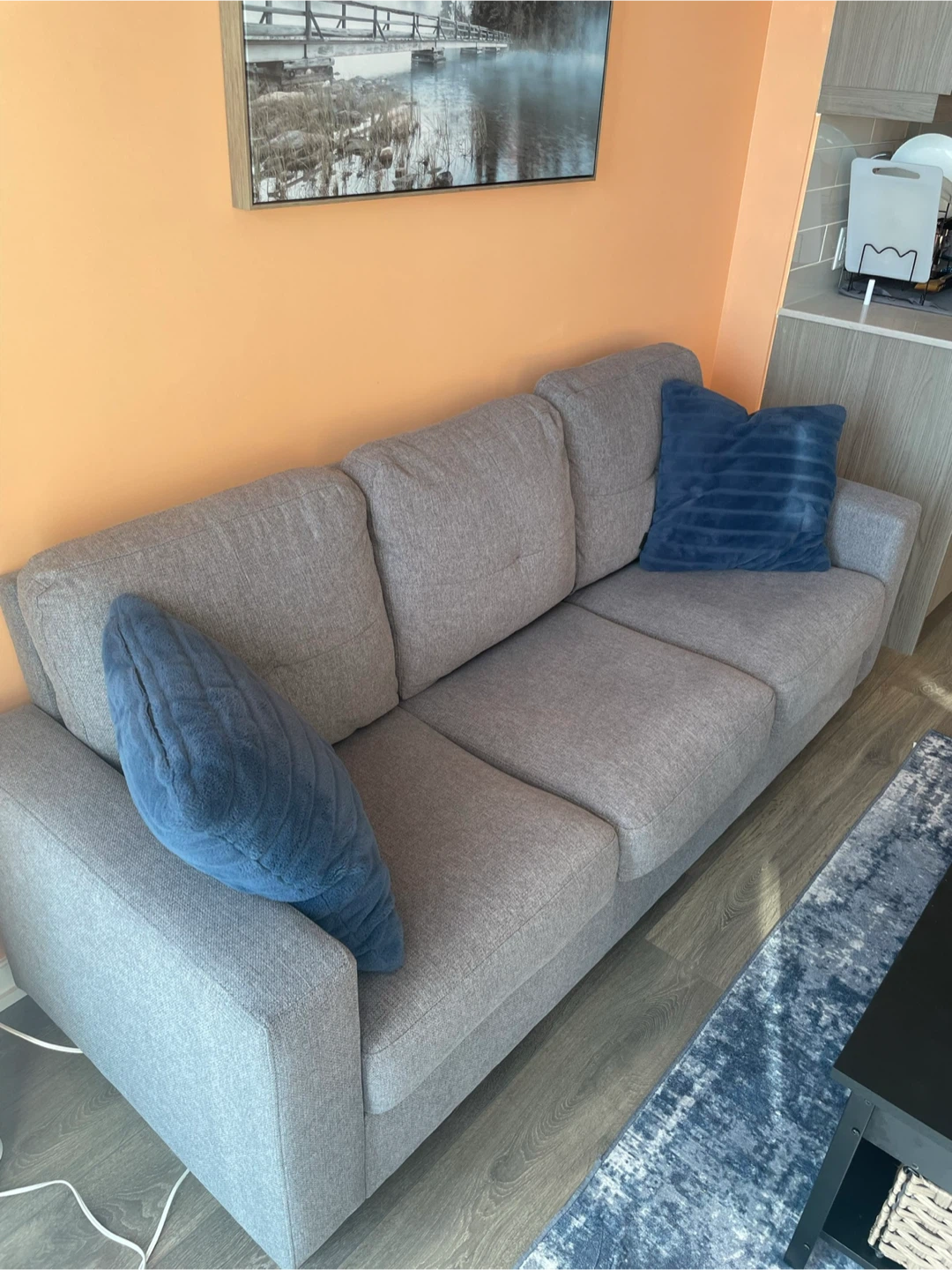 3 seater sofa - grey - Structube - photo 2