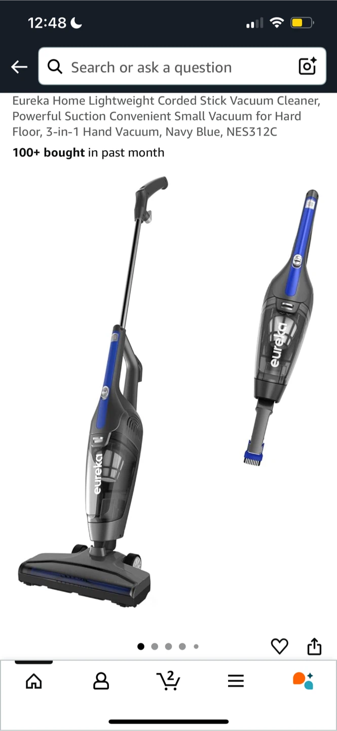 Eureka NES312C Corded Stick Vacuum - Navy Blue - photo 3