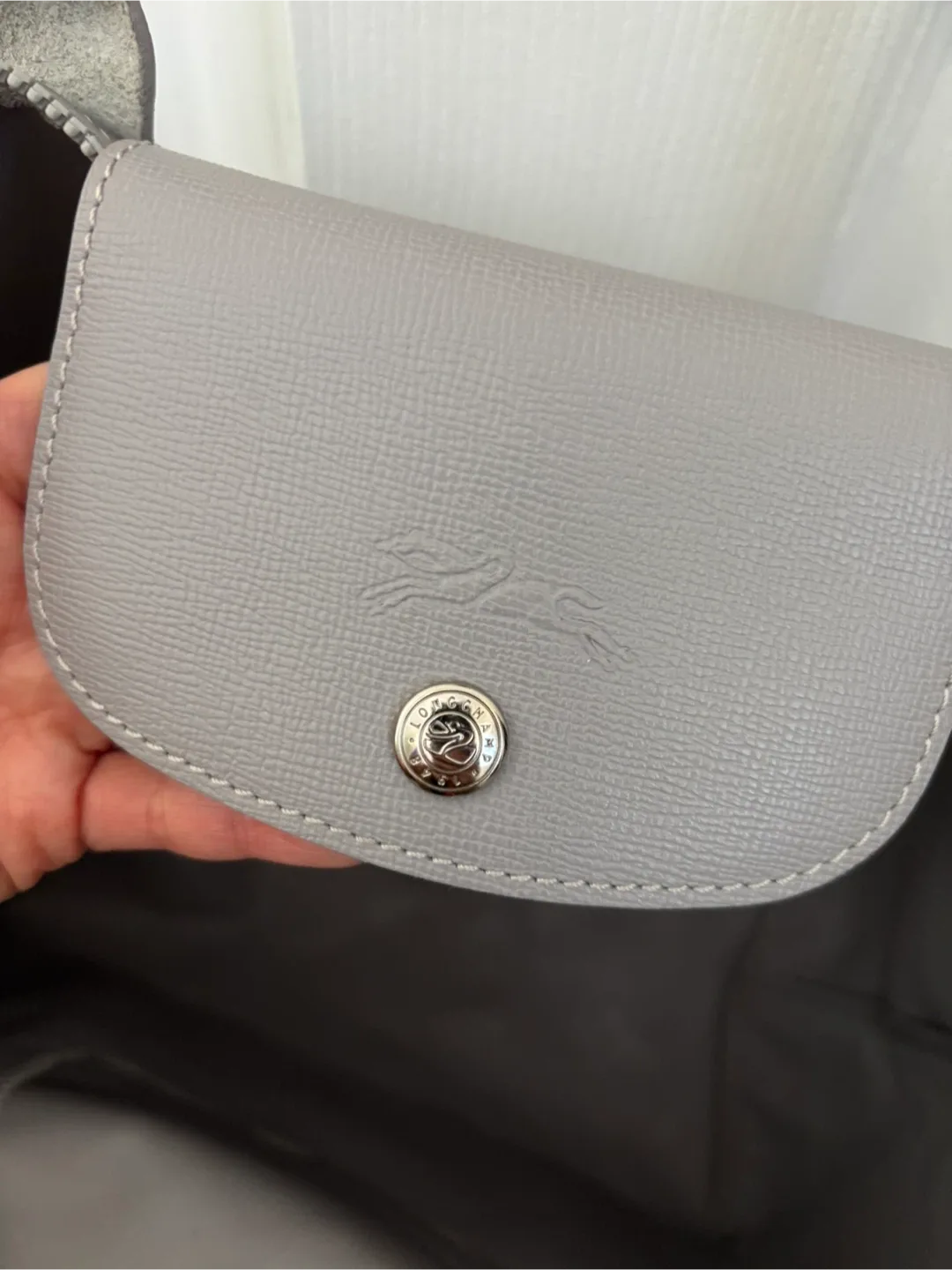 Genuine Longchamp Grey Tote Bag image indicator(5)