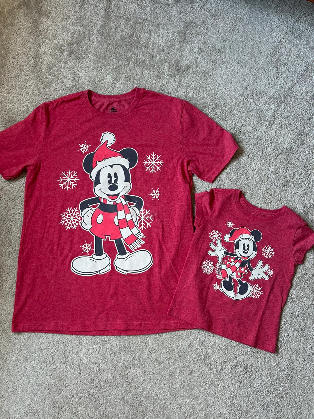 Disney matching mickey & Minnie Christmas t shirts