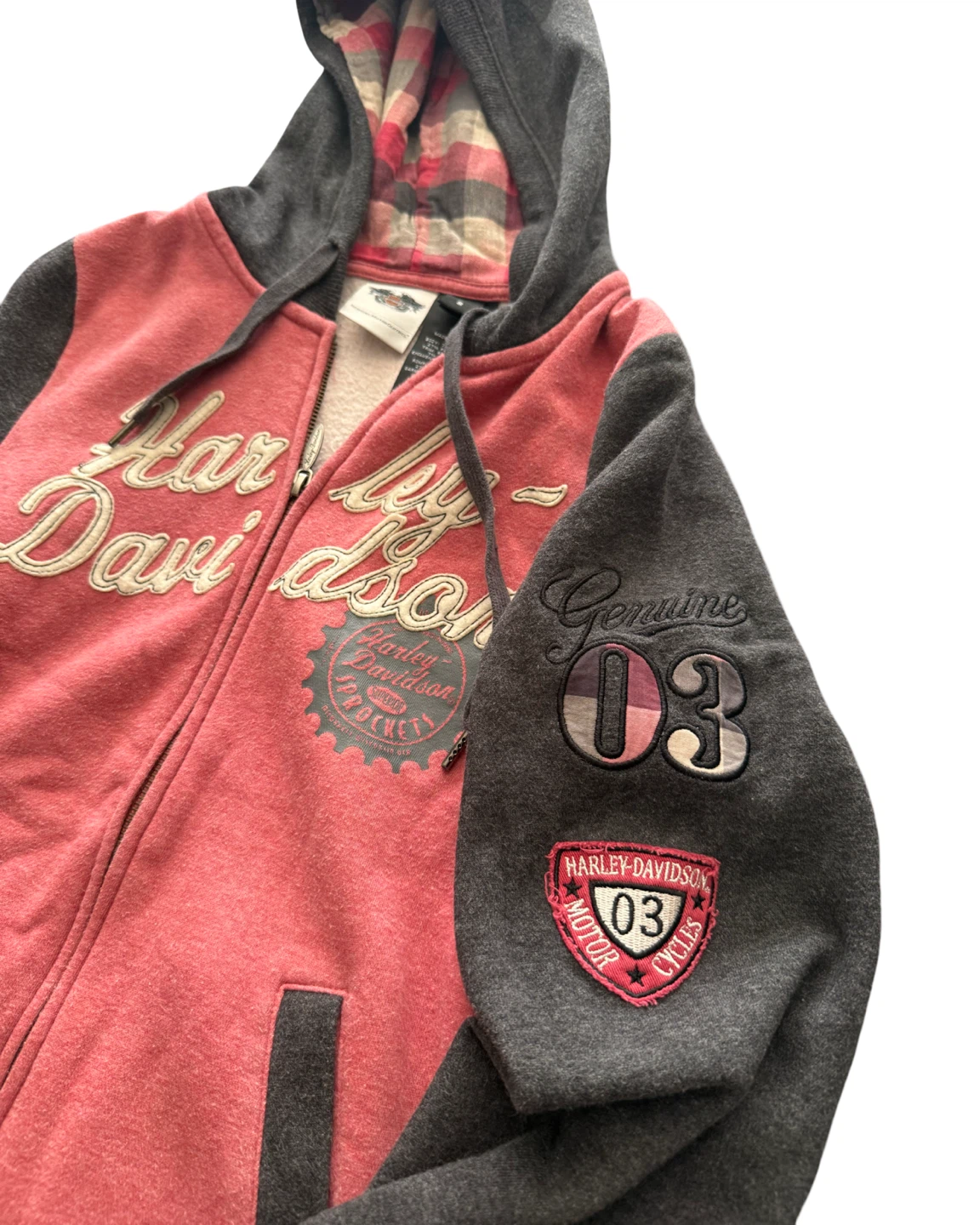 Harley Davidson Pink & Grey Hoodie - photo 3